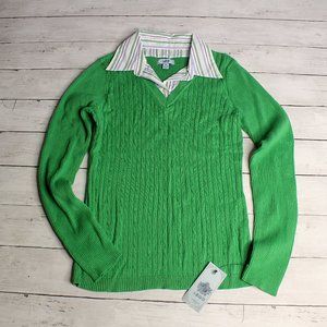Izod Women's Pullover Cable Knit Sweater Size S